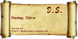 Daday Sára névjegykártya