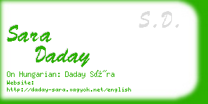 sara daday business card
